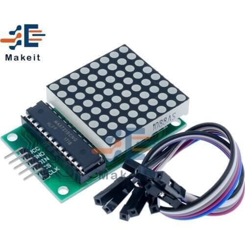 MAX7219 Dot Matrix Module LED Red Display MCU Controller 8 x 8 Single Chip 5V Interface Output Input Common Cathode for Arduino