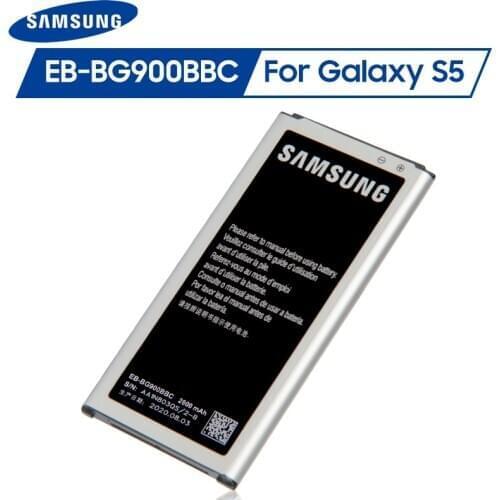 Original Samsung Battery EB-BG900BBE EB-BG900BBU For Samsung S5 G900S G900F G900M G9008V 9006V 9008W 9006W G900FD NFC 2800mAh