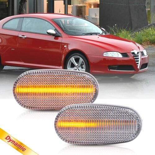 Sequential Led Side Marker Indicator Light For Alfa Romeo 147 GT MiTo FIAT Bravo II Hatchback Amber Turn Signal Blinkers Lamp