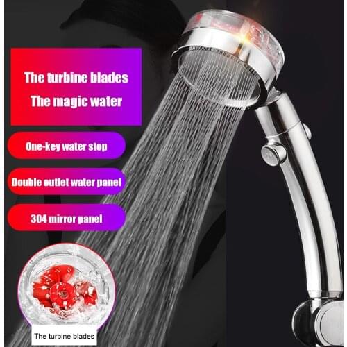 Rotated Rainfall Turbo Shower Head High Pressure Water Save Shower Head 360 Rotated Rainfall Shower Head High Pressure Water