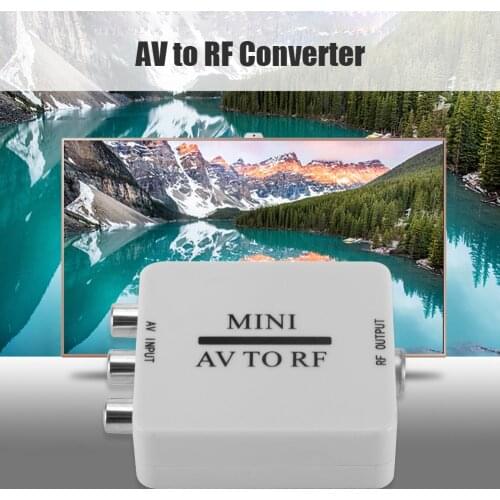 AV To RF Video Converter Durable Practical Multi-functional Classic HD Video Adapter Support RF 67.25/61.25MHz Amplifier