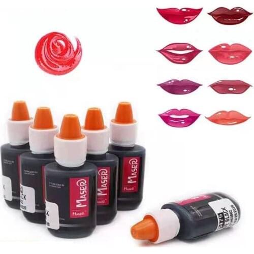 Professional Semi Permanent Makeup Pigments Inks for Lips 8 Colors Tattoo Color Microblading Pigment Eyebrow Tattoo Color Inks