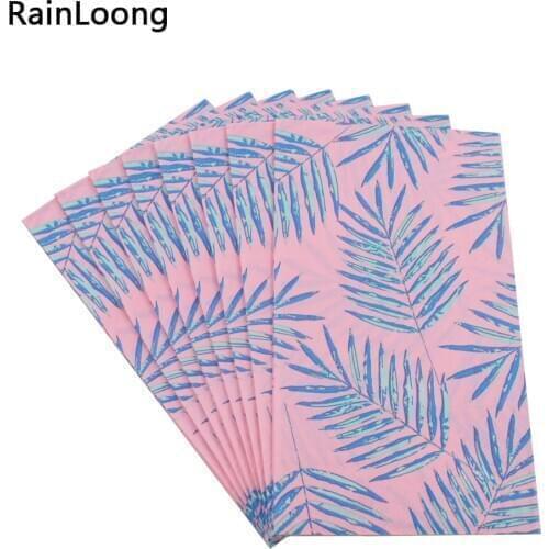 [RainLoong] 3Plys Beverage Napkin Palmtree Floral Tissue Paper Napkins Serviettes For Beach Cocktail Party Decoration 40*33cm