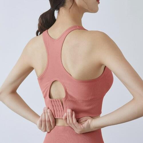 Pink Bra Sports Bras High Impact Support Woman Push-up Sexy Beautiful Back Yoga Padded Crop Top Workout Gym Running Underwear