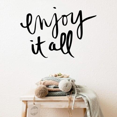 Cartoon Enjoy It All Self Adhesive Vinyl Wallpaper For Bedroom Decoration Removable Decor Wall Decals