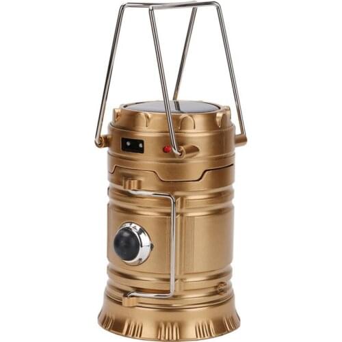 Luminaire LED Exterieur Solar Power Collapsible Flashlights Portable Lamp LED Rechargeable Hand Lamp Camping Lantern Light torch