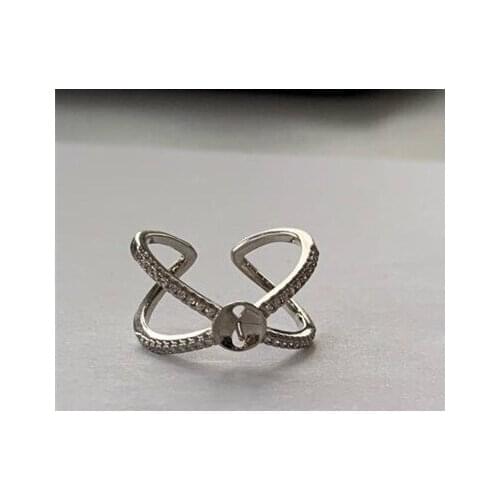 Unique New Ring Mountings Findings Settings Adjustable Ring Jewelry Parts Fittings Wedding Accessories for Pearl Beads