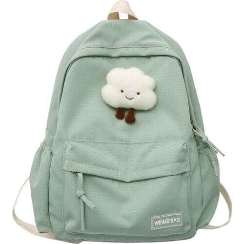 Waterproof Nylon Women School backpack Large Solid Color Girls Travel Bag College Schoolbag Female Laptop Back Pack Mochilas