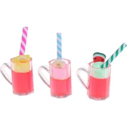 1pc Ice Cream Cups Set Model Pretend Play Mini Food Doll Accessories Fit Play House Toys