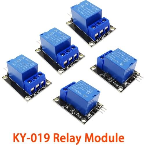 5Pcs/Lot KY-019 5V One 1 Channel Relay Module Board Shield KY-019 Arduino Relay For PIC AVR DSP ARM