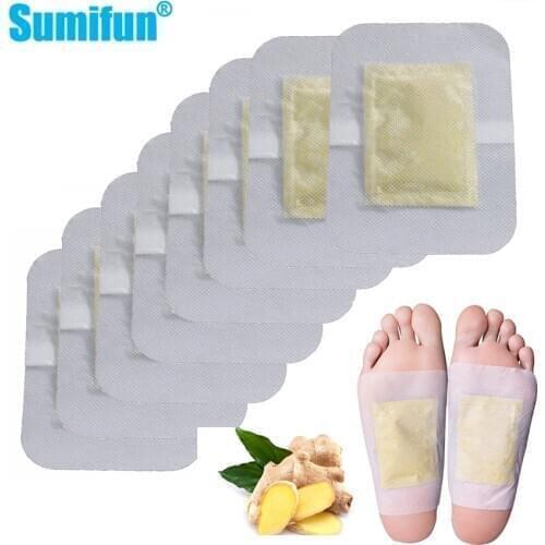 8Pcs Chinese Herbal Medical Ginger Detox Foot Patch Loss Weight Foot Patch Improve Sleepping Anti-swelling Detox Foot Patch