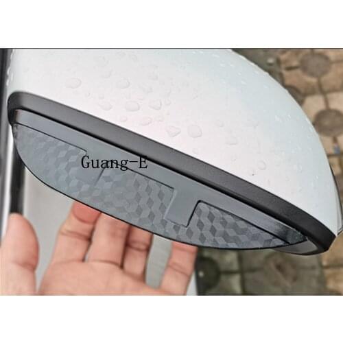 Car Stick Rear Rearview Glass Mirror Trim Rain Eyebrow Shield Sun Visor Shade Frame For Honda CRV CR-V 2017 2018 2019 2020