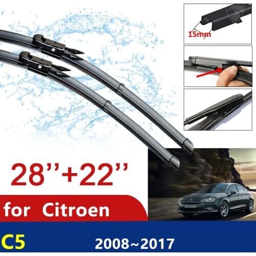 Car Wiper Blades for Citroen C5 2008~2017 MK2 RD TD 2009 2010 2011 2012 2013 Front Windscreen Wipers Car Accessories Stickers