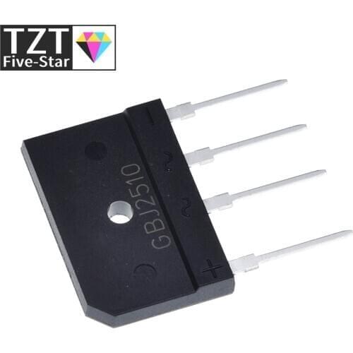 5pcs 25A 1000V diode bridge rectifier gbj2510 ZIP In Stock