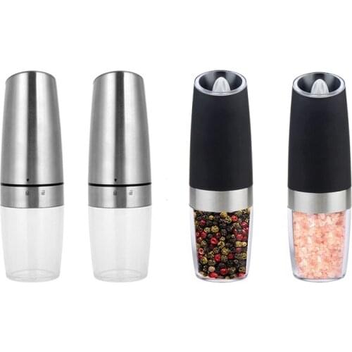 HOT Gravity Electric Salt and Pepper Grinder Set Automatic Salt and Pepper Mill Grinder with One Hand Operation