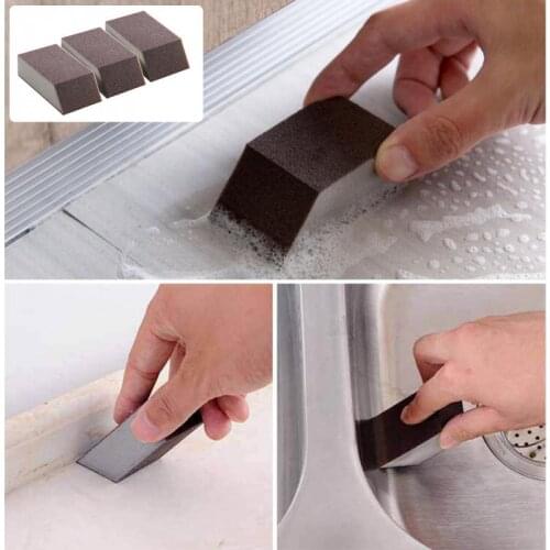 1 Pcs/3pcs Alumina Emery Strong Magic Sponge Cleaning Brush Dish Bowl Washing Kitchen Pot Pan Window Glass cleaner tools