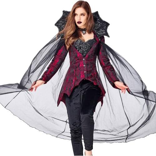 Halloween Carnival Party Medieval Vampire Victoria Queen Costume Stage Performance Gothic Retro Court Witch Cosplay Dress