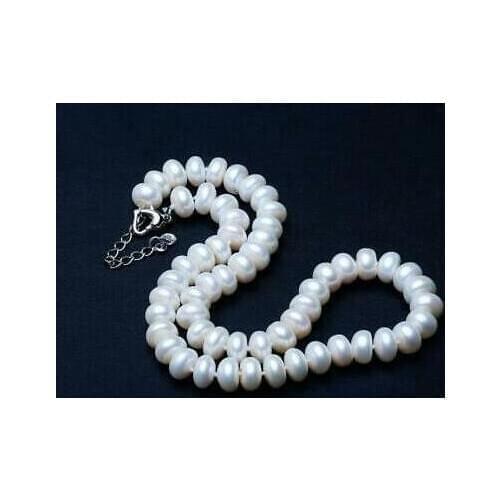 Beautiful 18 Inch Genuine 10-11mm south sea White Pearl Necklace clasp