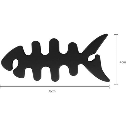 Creative 3D Fishbone Stickers Car Motorcycle Stickers Decal for Rearview Mirror Car Head Engine Cover Windows Decoration 1PC