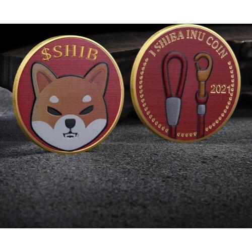 1 Shiba Inu Coin (SHIB) 2021 Creative Souvenir Bitcoin Coin Collectible Gift Art Collection Physical Commemorative Replica Coins