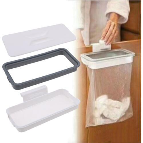 Garbage Bag Holder Cupboard Door Back Hanging Trash Rack Storage Cupboard Cabinet kitchen Tools Economic Storage Racks