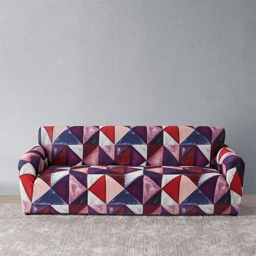 Modern simple geometric brushed print removable and washable stretch childrens bedroom living room sofa cover sofa cover towel