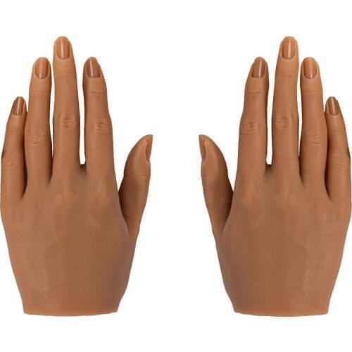 Female Lifesize Silicone Practice Hand Mannequin with Flexible Fingers Adjustment For Nails Display