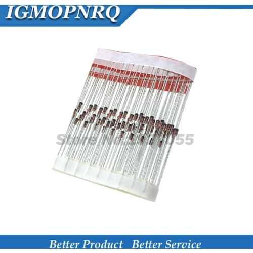 100pcs 1/2W Zener diode BZX55C 2V2 2V 2V2 2V4 2V7 3V 3V3 3V6 3V9 4V3 4V7 5V1 5V6 6V2 6V8 7V5 8V2 9V1 10V 11V 12V 13V 15V DO-35