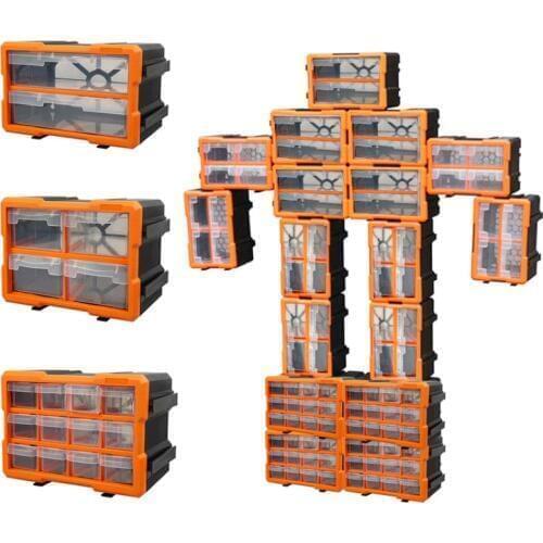 Component box with drawer Plastic hardware parts box screw storage box compartment Workshop organization storage tool box