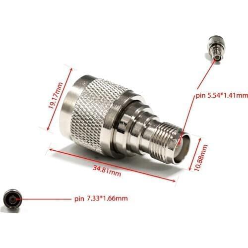 1pc N Male / Female switch TNC / Reverse RP TNC Plug Jack RF Coax Adapter convertor Straight Nickelplated NEW wholesale