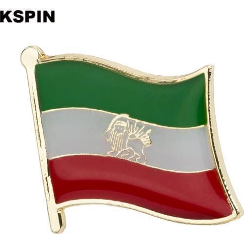 1001 Iran National Banner Badges Metal Pin for Clothes Rozet Makara Replica Coins KS-0204
