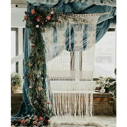 150cm x 240cm Boho macrame wedding backdrop, Wedding arch, Large bohemian Curtain, Bohemian Wedding Arch, Macrame Curtain