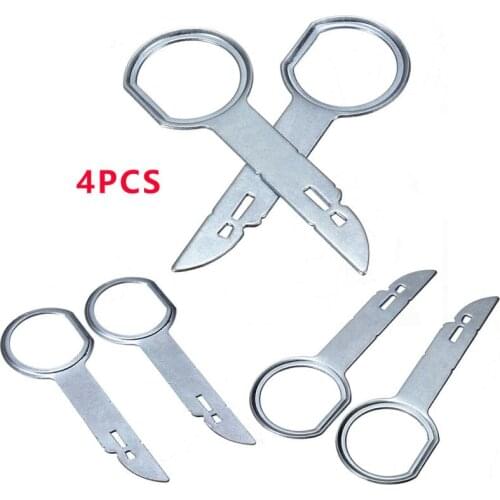 2 Pair /set Car Radio CD Stereo Removal Key Release Pin Extractor For VW Car Repair Tool Special Disassembly Tools For VW A Udi