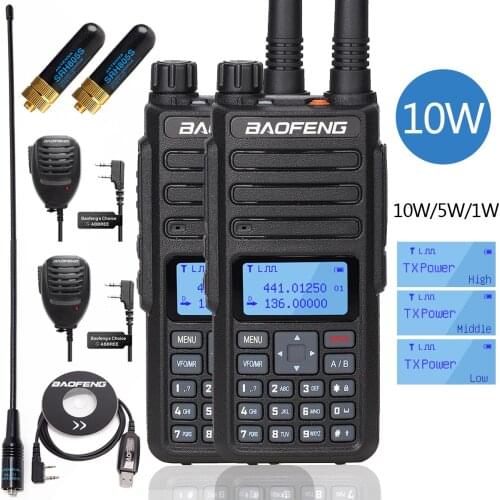 2pcs Baofeng BF-H6 Walkie-Talkie 10W High Power Ham Radios Dual band UHF VHF Radios Transmitter Baofeng Two Way Radio