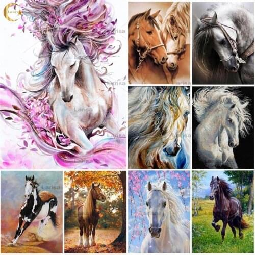 5D DIY Diamond Painting Horse Cross Stitch Full Square Diamond Embroidery Animal Mosaic Art Picture of Rhinestones Home Decor