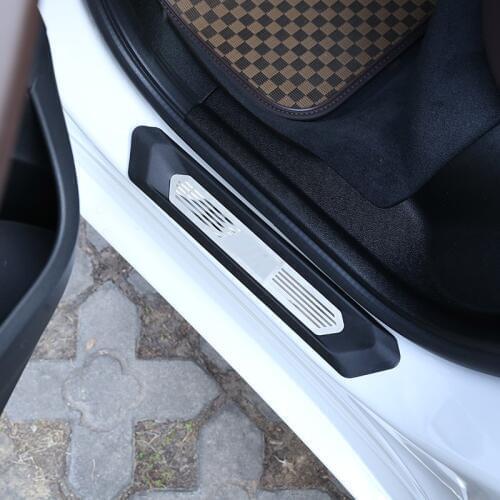 ABS Car Styling Rear Door Sills Scuff Threshold Protector Plate Trim for BMW X3 X4 G01 G02 2018-2020 Car Interior Accessories