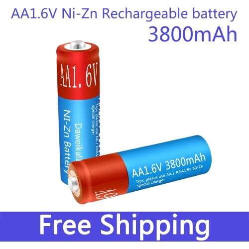 NiZn AA Rechargeable Batteries NI-ZN 3800mAh 1.6V Battery for toys MP3 Solar Lights Digital Camera MP4 RC car & USB Charger