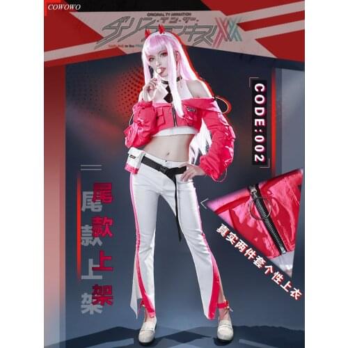 Anime! DARLING in the FRANXX 02 MiShan Dance Nifty Lovely Uniform Cosplay Costume Halloween Role Play Suit For Women 2021 NEW