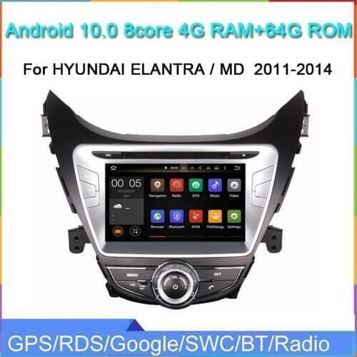 6CORE octa core 4G RAM 64G ROM android 10.0 car dvd multimedia player for ELANTRA / MD 2011-2014 audio stereo px5 wifi