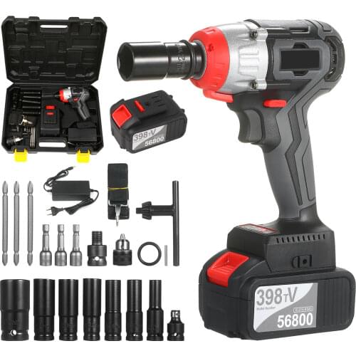 Brushless Impact Wrench Cordless Electric Wrench Lithium Screwdriver Electric Screwdriver With Battery with Driver Impact Socket