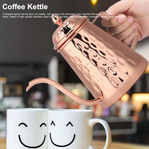 Teapot Drip Coffee Pot Point Stainless Steel Coffee Drip Pot Pouring Drip Kettle Long Mouth Hand Punch Coffee Pots milk