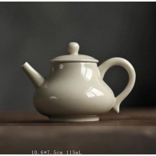 Handmade Tea Pot Small Ceramic Single Pot Solid Color Samovar Retro Kungfu Tableware Japanese Style Tetera Stove Kettle EI50TP