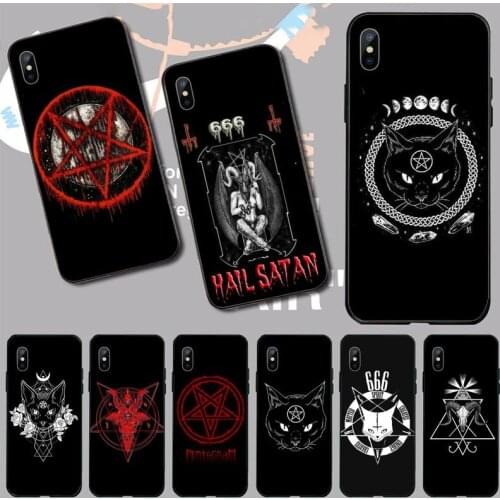 Pentagram 666 Demonic Satanic Phone Case for iPhone 11 12 pro XS MAX 8 7 6 6S Plus X 5S SE 2020 mini