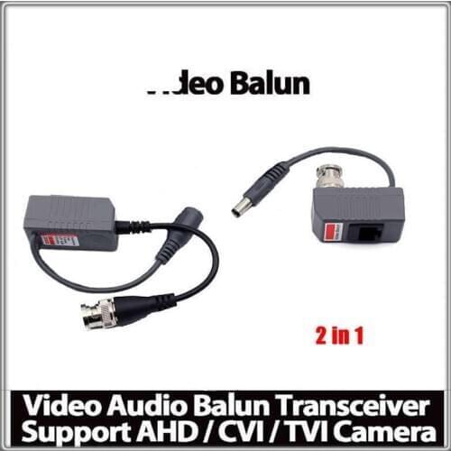 5 pair 2 in 1 CCTV Camera Video Balun Transceiver Connector BNC UTP RJ45 Video and Power over CAT5/5E/6 Cable Security