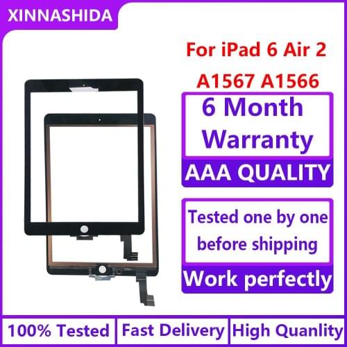 For iPad 6 Touch Screen A1566 Digitzer A1567 Screen For iPad 6 Touch Screen Sensor Glass Panel Replacement For iPad6