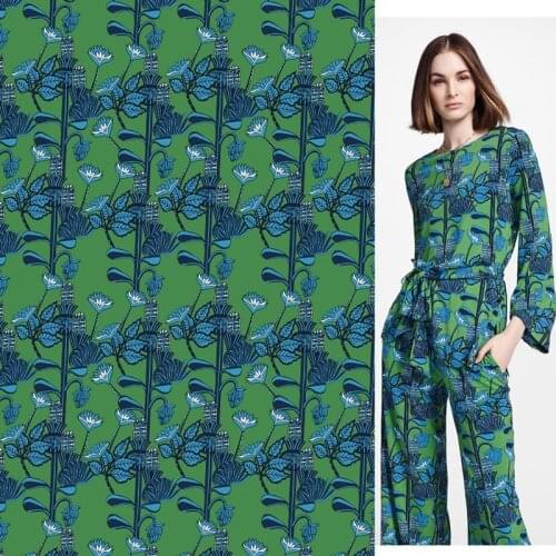 European G brand new spring/summer custom printed fabric Chrysanthemum pattern fabric factory shop supports G logo customization