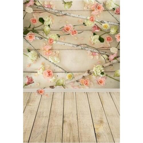 Photography Backdrop romantic flower brick wooden wedding newborn baby photography background for photography studio CM-6698