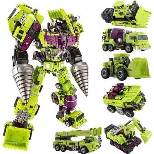 JINBAO Oversize 50cm 6 IN 1 Devastator Transformation Toys boy Robot Car KO G1 Trucks Model Action Figure kid birthday Toy gift