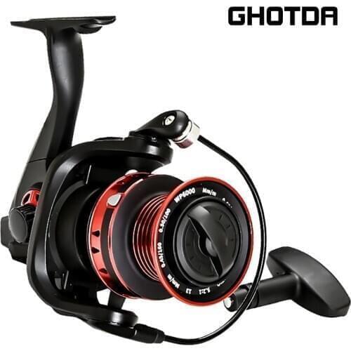 Spinning Reel 5.2:1 Gear Ratio Max Drag 10 kg Metal Oblique Spool T-shaped Handle Surf Casting Fishing Wheel