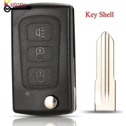 Kutery Folding Remote Car Key Shell For Great Wall Haval Hover H3 H5 3Buttons Replacement Key Case Fob Cover